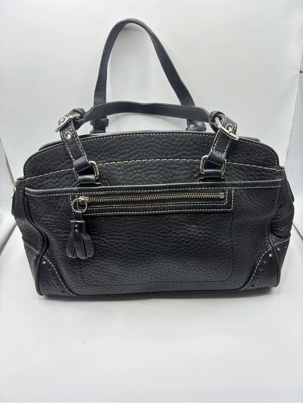 Coach Vintage Coach Hampton 7465 Black Satchel Leather Bag Vintage Hampton 7465